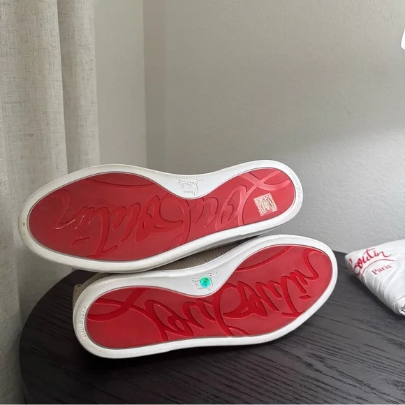 Christian Louboutin F.A.V Fique A Vontade Sneaker Tan 42 - Picture 10 of 10